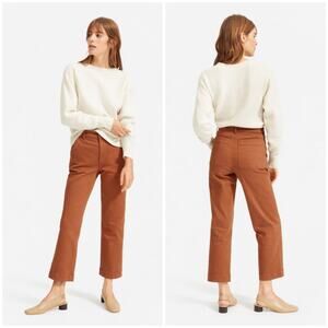 Everlane Straight Leg Crop Pant Cocoa Brown